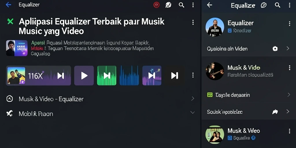 Tampilan antarmuka aplikasi Equalizer 116X yang modern dan menarik.