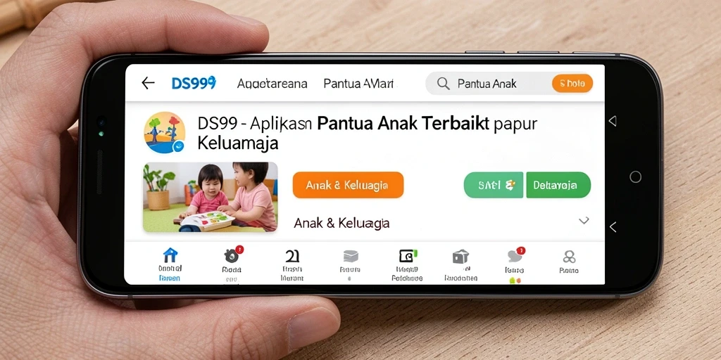 Antarmuka aplikasi DS99 dengan fitur Pantau Anak yang lengkap.