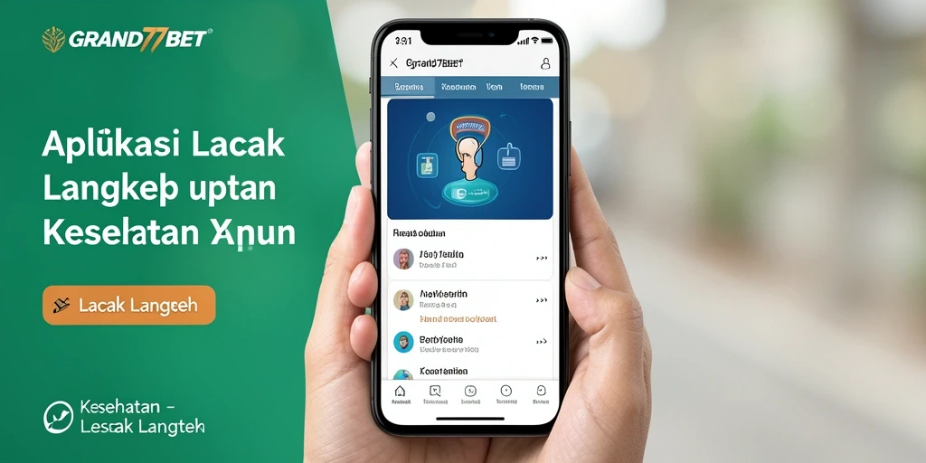 Tampilan antarmuka aplikasi GRAND77BET yang menarik dan informatif.