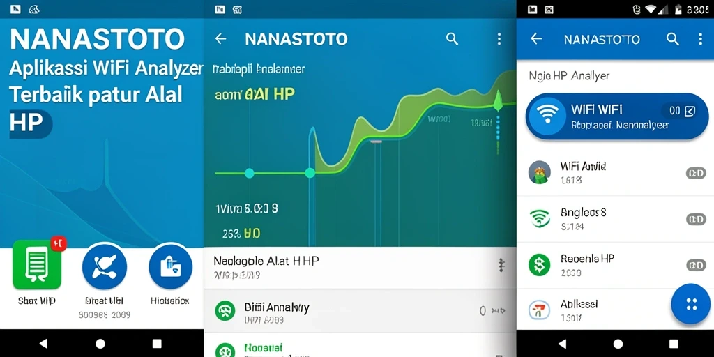 Antarmuka NANASTOTO menampilkan analisis kekuatan sinyal WiFi secara real-time.