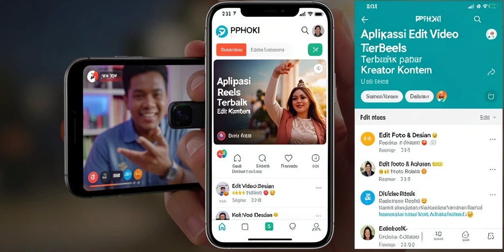 Tampilan antarmuka PPHOKI yang intuitif untuk edit video reels.