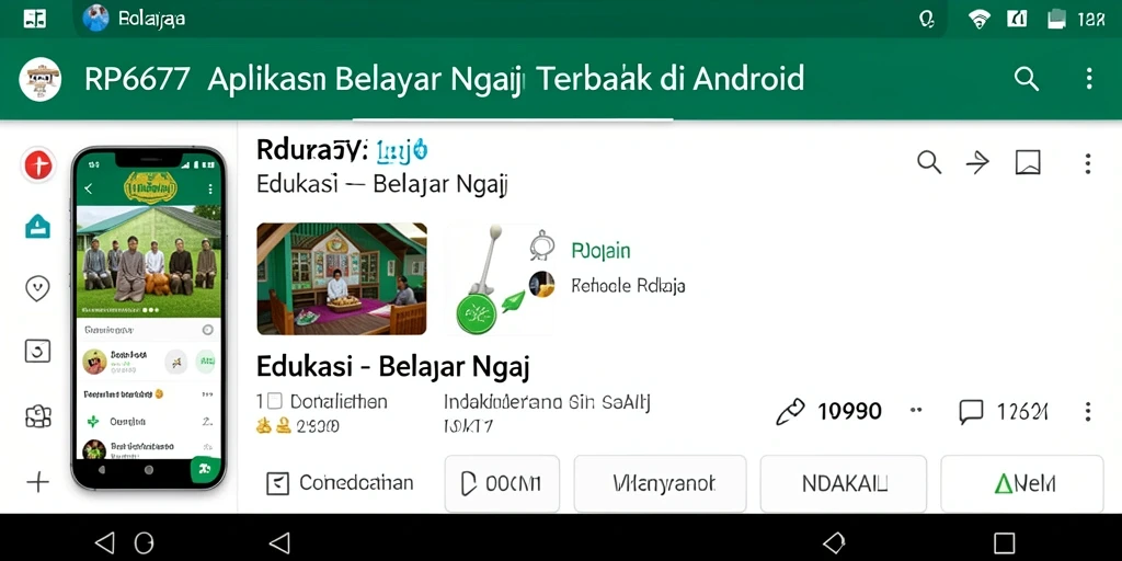 Tampilan antarmuka RP6677 yang menarik untuk belajar Ngaji.
