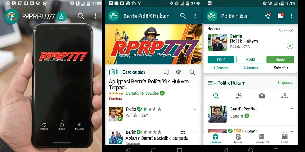 Tampilan antarmuka aplikasi RPRP777 yang informatif dan modern.
