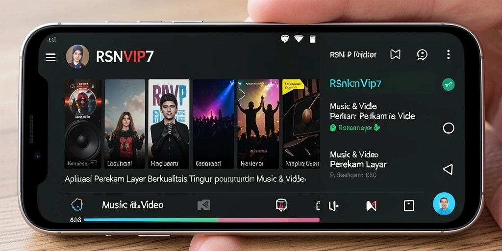 Tampilan antarmuka RSNVIP7 yang user-friendly untuk perekaman layar.