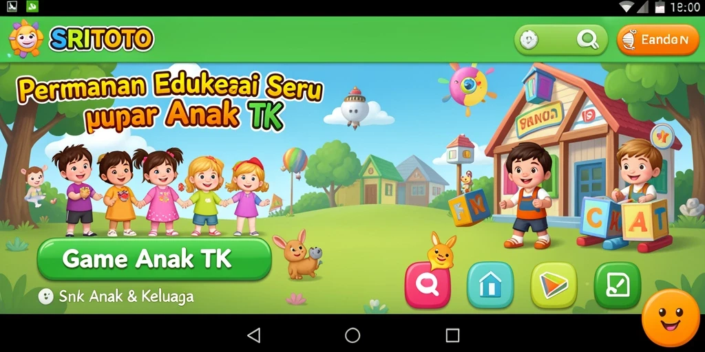Tampilan antarmuka SRITOTO yang menarik bagi anak-anak.